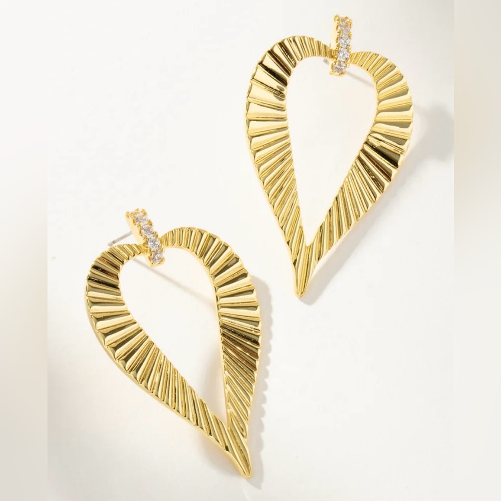 Uncommon James Honeymoon - Gold Textured Earrings
